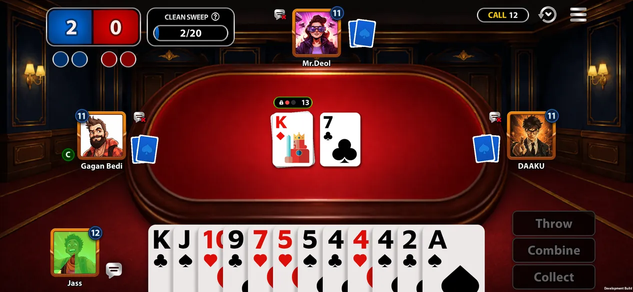 A live Seep King table mid-round