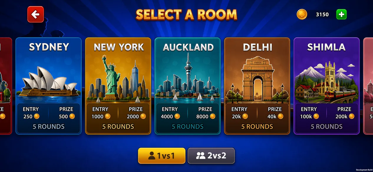 Choosing a table in Seep King room select