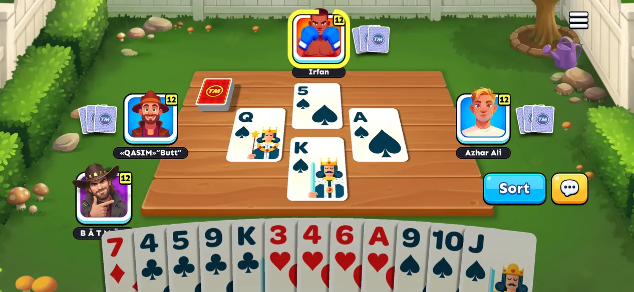 A live Thulla Masters table mid-round